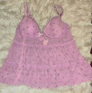 Victoria's Secret Lavender Lace Babydoll